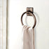 Hand Hammered Metal 7 inch Round Bath Towel Holder Ring